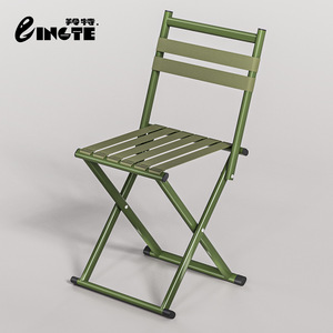 Silla Plegable de Aluminio para Exteriores, Color Verde Militar, con Respaldo, Portátil para Jardín y Camping - Product Image 2
