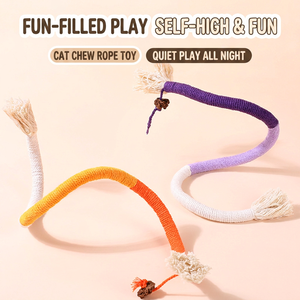 Jouet à mâcher en sisal coloré pour chats, moyen, durable, fournitures pour animaux de compagnie d'intérieur, livraison directe - Product Image 3