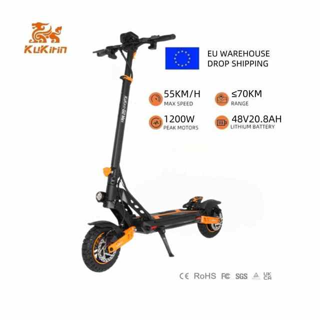 Eu Warehouse Wholesale Off Road Kugoo Kirin Fold With Seat Powerful 1000W Fast IP54 Kukirin G2 Max Electric Scooter Adults