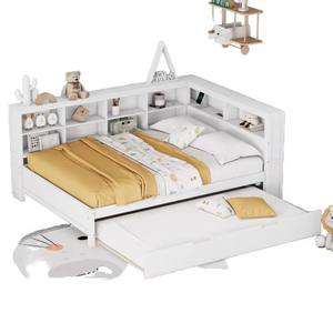 Juego de Muebles de Madera Contemporáneos <span class=keywords><strong>Montessori</strong></span> para Dormitorio Infantil, Diseño de Casa con Cajones, Individual/<span class=keywords><strong>Doble</strong></span>, Venta al por Mayor - Product Image 3