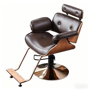 Sillón de Barbería Moderno de Acero Inoxidable para Salones, con Elevación Hidráulica, Reclinable, Diseño Portátil, Mueble Comercial Resistente - Product Image 2