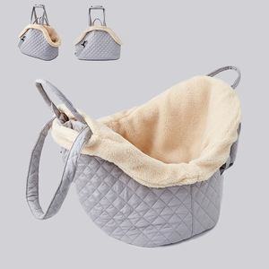 Bolsa de transporte para mascotas pequeña de invierno de alta calidad, bolsa de hombro para exteriores para perros a cuadros de lujo <span class=keywords><strong>S</strong></span> y L - Product Image 5