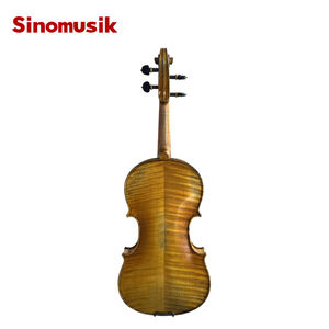 Marchio Sinomusik antico <span class=keywords><strong>violino</strong></span> in acero a fiamma solida <span class=keywords><strong>2</strong></span> pezzi indietro buona fiamma di alta qualità pieno di vernice ad olio fatta a mano <span class=keywords><strong>violino</strong></span> HV20 - Product Image 3
