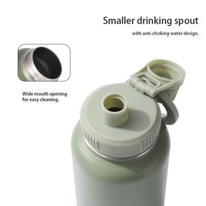 32OZ Wide Mouth Magnetic <b>Bottle</b> Stainless Steel Vacuum <b>Flask</b> Insulated Water <b>Bottle</b> with Mobile Phone Holder for Gym - Product Image 2