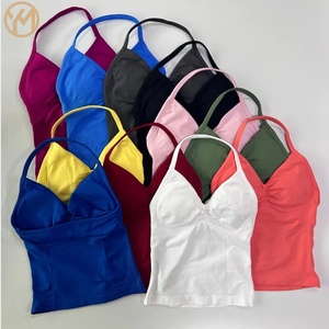 Yimo 31 colori donna cavezza senza soluzione di continuità con Pad Yoga top da donna gilet sportivo moda femminile reggiseno Fitness antiurto - Product Image 1