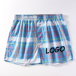 Pantalones de <span class=keywords><strong>Pijama</strong></span> Transpirables con Logotipo OEM, Pantalones Cortos de Boxeador de Talla Grande, Ropa Interior Holgada, Pantalones Cortos de Playa para <span class=keywords><strong>Hombre</strong></span> - Product Image 1