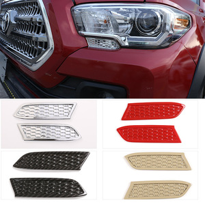 LUMA 2PCS Multi Color ABS Headlight Lower <b>Mesh</b> <b>Grille</b> Cover Trim <b>for</b> 2016-2023 Pickup Truck Front Exterior - Product Image 2