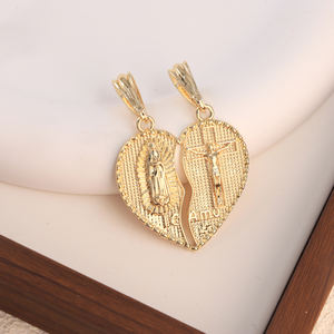 Pareja <span class=keywords><strong>de</strong></span> moda Joyería religiosa católica <span class=keywords><strong>Virgen</strong></span> y Jesús Amor Colgante 18K Chapado en oro <span class=keywords><strong>Virgen</strong></span> <span class=keywords><strong>De</strong></span> <span class=keywords><strong>Guadalupe</strong></span> Colgante - Product Image 5