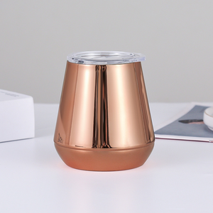 Custom logo 10oz Stemless Stainless Steel Thermal Glasses Double Wall Vacuum Travel Mugs <strong>Wine</strong> <strong>Tumbler</strong> Wholesale - Product Image 1