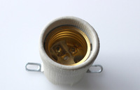Support de base de lampe en céramique E27 de haute qualité douille à vis en corne avec support en fer ventes directes d'usine