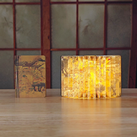 Lampe de table pliable en forme de livre en papier de style chinois, étanche, avec commande tactile, éclairage doux magnétique, veilleuse pour chambre à coucher