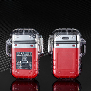 ไฟแช็คพลาสม่าแบบสองหัว  กันน้ำ ใช้แบตเตอรี่ลิเธียมแบบชาร์จได้ พร้อมไฟฉาย LED พกพาสะดวกสำหรับใช้กับเตาแคมป์ปิ้งและจุดไฟ - Product Image 4