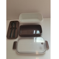 Boîte à lunch pliable réutilisable pour micro-ondes, récipient de stockage de qualité alimentaire sans BPA avec couvercle en plastique