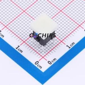 TSL06131-100B330BE-2CD1-004F Tactile Switch Through hole-7P,6x6mm Switch Single Pole Single Throw Rectangle Button 1.8N 6mm - Product Image 1