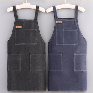 Uniforme de Serveuse, Uniforme de Restaurant et de Bar, Tablier en Denim Robuste sans Manches avec Poches pour Outils - Product Image 2