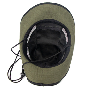 Qianzun Người Đàn Ông Của Ngoài Trời Sử Dụng Quân Đội Màu Xanh Lá Cây Bên Lưới Có Thể Điều Chỉnh Tùy Chỉnh In Ngư Dân Cap Xô <span class=keywords><strong>Hat</strong></span> Với Chuỗi - Product Image 5