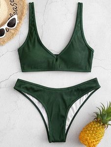 Ensemble <span class=keywords><strong>de</strong></span> bikini coupe haute à séchage rapide pour femmes encolure dégagée rembourré Triangle imprimé <span class=keywords><strong>maillot</strong></span> <span class=keywords><strong>de</strong></span> <span class=keywords><strong>bain</strong></span> deux <span class=keywords><strong>pièces</strong></span> pour la plage <span class=keywords><strong>bain</strong></span> Service OEM - Product Image 3