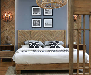 <span class=keywords><strong>Letto</strong></span> King Size <span class=keywords><strong>180</strong></span> <span class=keywords><strong>CM</strong></span> in Stile Rustico DANDOU, Arredamento per la Casa in Legno di Pino Riciclato - Product Image 3