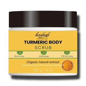 Factory Face Body Natural Turmeric Vitamin C Brightening Exfoliating Private Label Body scrub Tumeric Scrub
