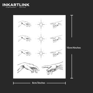 Création personnalisée de tatouage temporaire <span class=keywords><strong>Adam</strong></span> Finger, autocollant imperméable longue durée 15 jours, art corporel semi-permanent pour hommes et femmes, main - Product Image 3