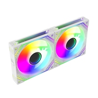 TEUCER-Kit ventilateur de refroidissement pour boîtier d'ordinateur avec effet miroir, cycle de lumière PWM 800-2000RPM, 120mm, mm