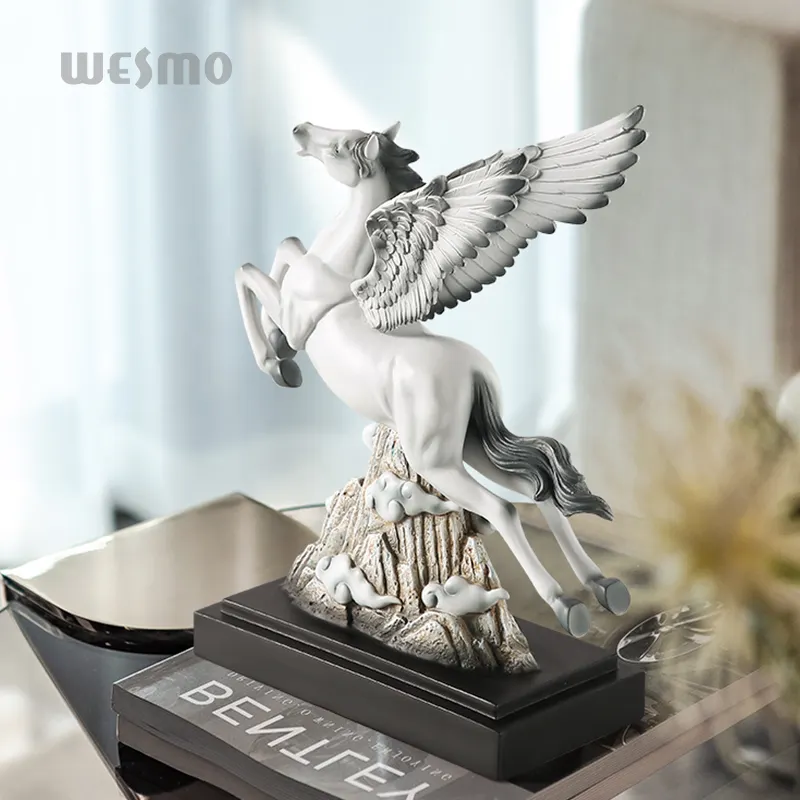 Patung Polyresin kuda hewan, patung seni patung ruang tamu meja ornamen Modern untuk dekorasi rumah