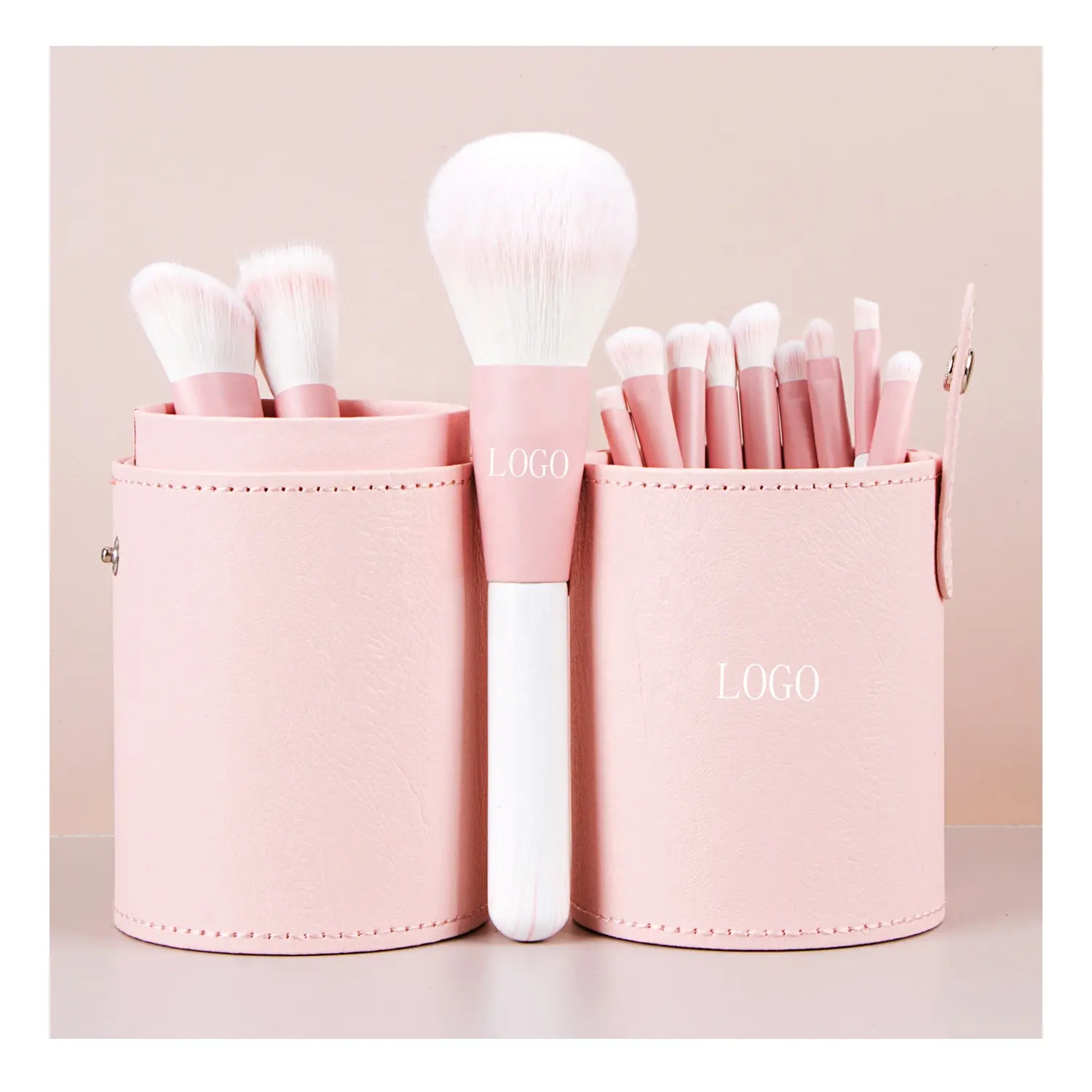 2023 12 Pcs Low Price Good Hand Crafted Pink Rhinestone High Quality Makeup Brush Set Private Rose Makeup Brush Sett