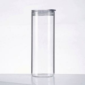 16oz Pint Glass Sublimation Snow Globe <b>Mug</b> Clear Double Wall Pre-drill PP Lid Straw Modern Beverage Tumbler for Business Gifts - Product Image 1