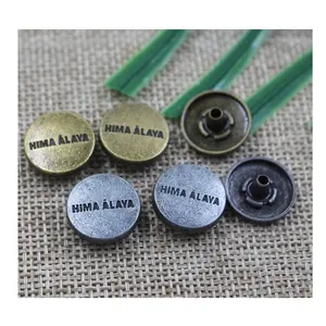 New design custom logo zinc alloy metal snap button,four parts snap