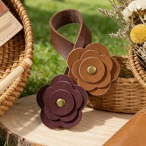 Faux Leather Pendant Fashionable Cross Flower Decoration Detachable <b>Bag</b> <b>Charm</b> - Product Image 1
