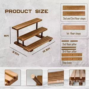Expositor de tarjetas de béisbol de madera, estante de escritorio de 3 niveles para tarjetas de celebridades - Product Image 5