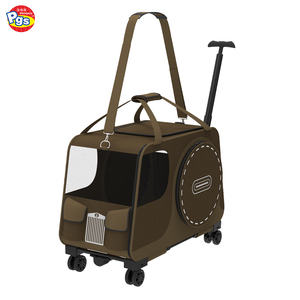 Porte-animaux pliable et réglable Prodigy avec 4 roues, design super ventilé pour les voyages, la randonnée et le camping - Product Image 4