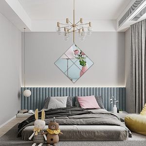 Hiện Đại Acrylic Gương Tường Tự Dính Không Khung Nhỏ Gương Gạch Thân Thiện Với Môi Linh Hoạt Nhựa Gương Tấm Cho Phòng Ngủ - Product Image 5