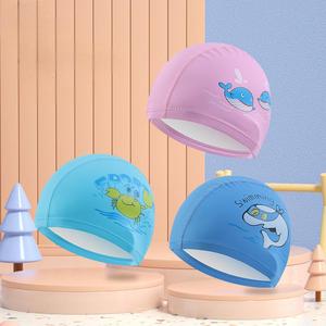 Bonnets <span class=keywords><strong>de</strong></span> natation pour enfants très élastiques adaptés aux garçons et aux filles <span class=keywords><strong>de</strong></span> 3 à 12 ans <span class=keywords><strong>Bonnet</strong></span> <span class=keywords><strong>de</strong></span> <span class=keywords><strong>bain</strong></span> imperméable - Product Image 2