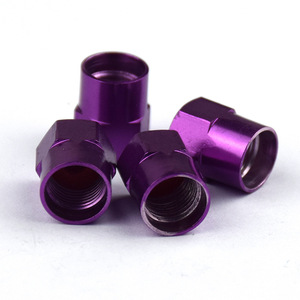 Tapas de válvula hexagonales de acero inoxidable negro para reparación y reemplazo de neumáticos sin cámara, tamaño americano - Product Image 2