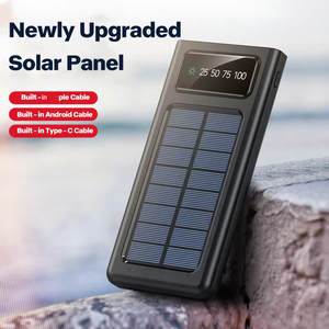 10000mAh năng lượng mặt trời ngân hàng điện với ánh sáng LED được xây dựng trong không thấm nước Micro USB Cable 10 Wát đầu ra sạc di động - Product Image 4