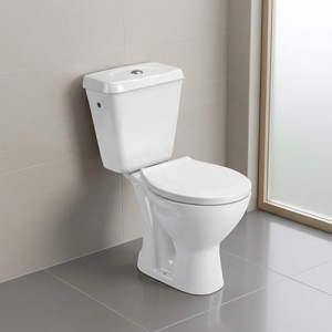 Inodoro Moderno de Cerámica Blanca de Dos Piezas con Doble Descarga, Montado en el Suelo, Ecológico, para Villa, con Certificación ISO9001 - Product Image 4