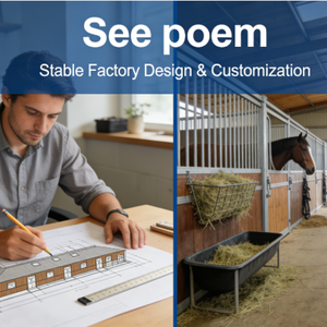 Establos para Caballos <span class=keywords><strong>de</strong></span> Acero Galvanizado en Caliente Seepoem, Diseño Modular Antioxidante, Tamaño Personalizado, para Conejos y <span class=keywords><strong>Cerdos</strong></span>, Granja Ecuestre, 1 Año <span class=keywords><strong>de</strong></span> Garantía - Product Image 6