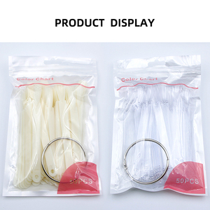 Faux ongles blancs à couverture complète pour présentation, doigts d'entraînement transparents pour la pratique du vernis gel - Product Image 5