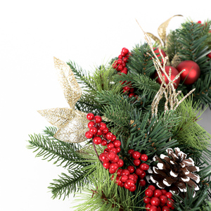 Nouveau cadre de couronne ronde en métal Arrangement de fleurs couronne de porte de noël pour décoration murale suspendue - Product Image 6