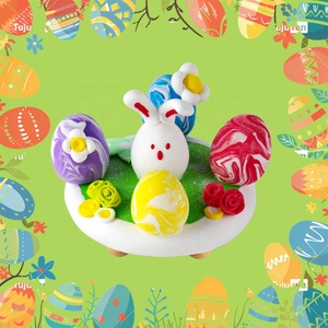 ดินปั้นปลอดสารพิษสำหรับเด็ก OEM ของเล่นเ<span class=keywords><strong>ส</strong></span>ริมพัฒนาการ ปลอดภัย น้ำหนักเบา นุ่ม แห้งเร็ว ชุดดินปั้น<span class=keywords><strong>ส</strong></span>ำหรับเด็ก ของขวัญวันอี<span class=keywords><strong>ส</strong></span>เตอร์ งานศิลปะและงานฝีมือ DIY - Product Image 6