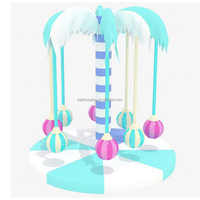 Équipement de terrain de jeux intérieur personnalisé : Carrousel enfant Octopus rotatif et Cocotier pour logiciels et centres commerciaux, à vendre