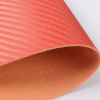 0.6-1.8mm épaisseur fibre de carbone Grain Pu microfibre cuir synthétique cuir tissu Faux daim cuir pour poignet Support main