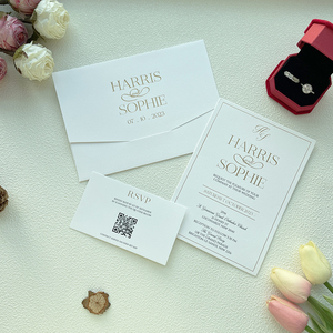 Tuyệt vời kinh tế lời mời hộp Acrylic sang trọng bao bì phong bì trống Thiệp mời đám cưới - Product Image 4