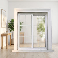 Fenêtre coulissante en PVC anti-ouragan avec grille intégrée pour la maison