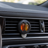 Désodorisant de voiture de luxe à double parfum Papier de luxe en plastique moderne avec diffuseur de membrane de parfum orange de longue durée