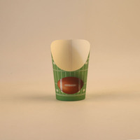Gobelets à frites inclinés à estampage à chaud, durables, 12 oz, 14 oz, 16 oz, compatibles micro-ondes, biodégradables, gobelets en papier de qualité alimentaire pour boissons, restauration