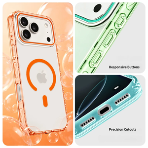 <span class=keywords><strong>Funda</strong></span> Magnética Transparente Delgada para <span class=keywords><strong>iPhone</strong></span> 16 Pro Max con Borde Tintado y Sistema de Defensa de Impacto Mejorado - Product Image 5