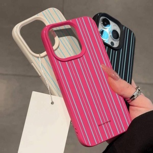 Coque de téléphone en TPU à rayures fraîches pour Apple pour <span class=keywords><strong>iPhone</strong></span> 17Pro Max 16/15Pro 12/<span class=keywords><strong>11</strong></span> XR avec grand trou et poignée inclus - Product Image 5