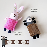 Jouet en peluche pour chien, mignon, de dessin animé, résistant aux morsures, couineur, interactif, anti-ennui, durable, avec compartiment pour friandises, son de papier, pliable, lapin, mouton